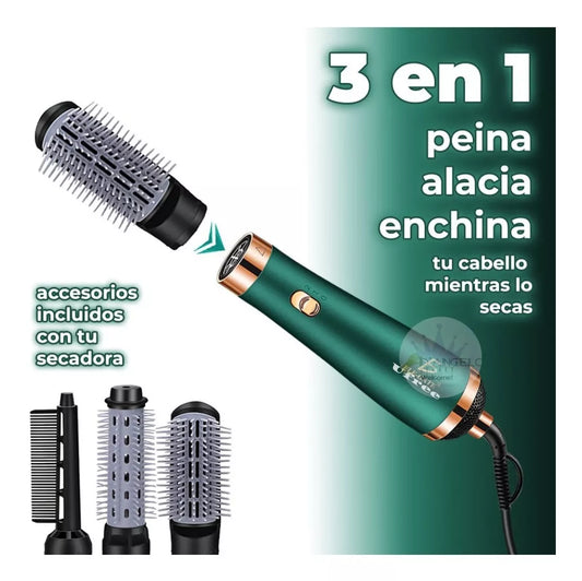 Cepillo eléctrico para el cabello 3en1
