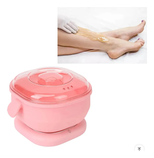 Mini Calentador de Cera de Silicona Rosa
