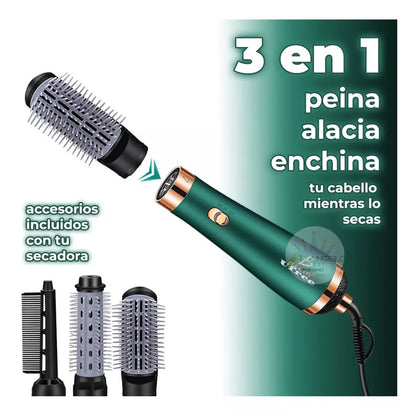 Cepillo eléctrico para el cabello 3en1