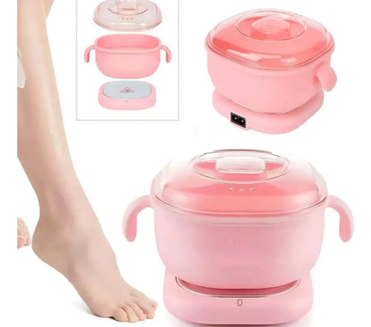 Mini Calentador de Cera de Silicona Rosa