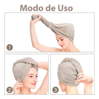 Gorra de ducha plush secado rápido