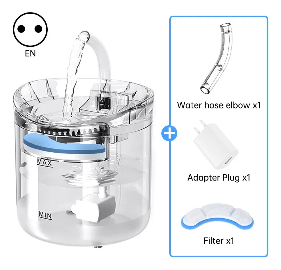 BEBEDERO MASCOTAS TRANSPARENTES