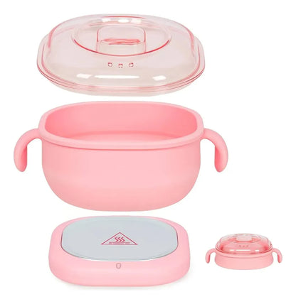 Mini Calentador de Cera de Silicona Rosa