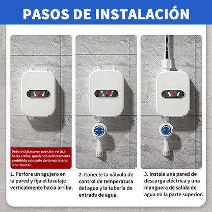 Calentador de Agua Instantáneo con Ajuste de Ducha