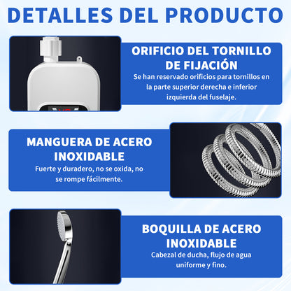 Calentador de Agua Instantáneo con Ajuste de Ducha
